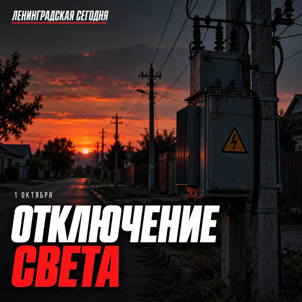 ⚡️ 1 октября в Ленинградской будут кратковременно отключать свет