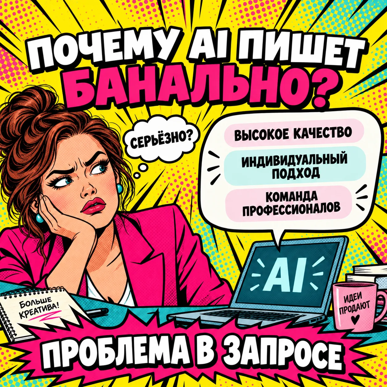 🧪 Почему AI пишет банальные тексты