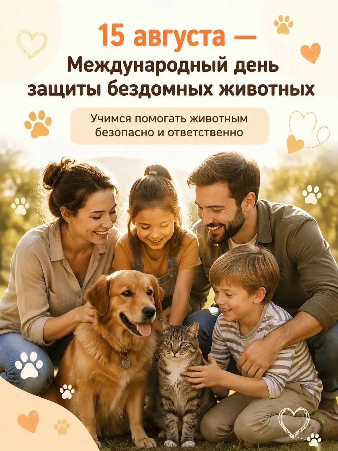 📅Событие- 15 августа — Международный день защиты бездомных животных 🐾