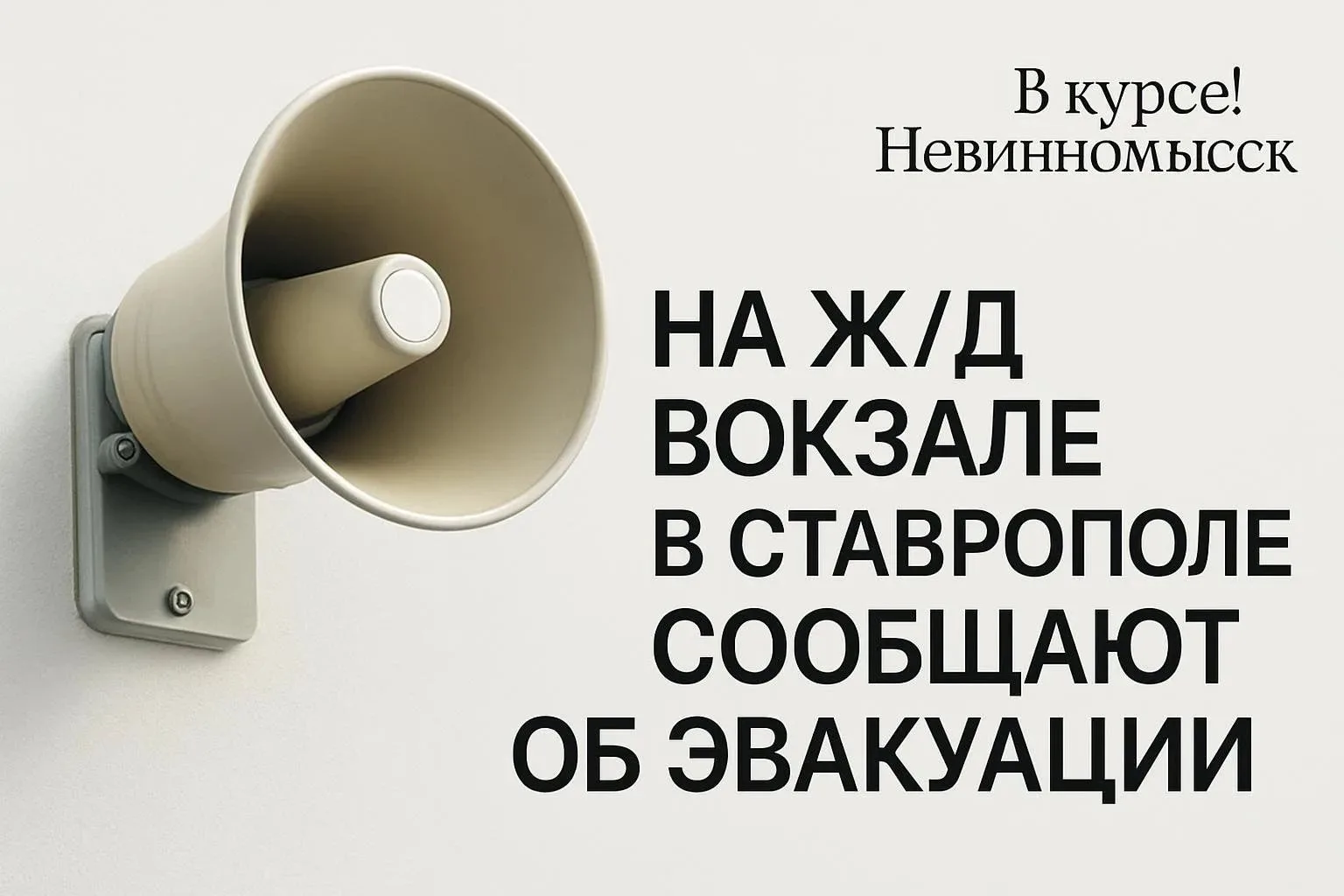 На железнодорожном вокзале в Ставрополе проходит эвакуация.