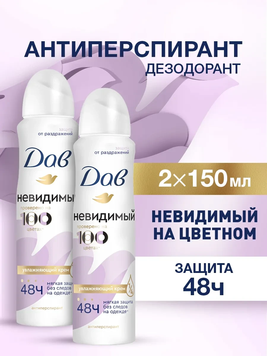 ⚡️ Дезодорант антиперспирант женский спрей от пота 150 мл 2шт, Дав