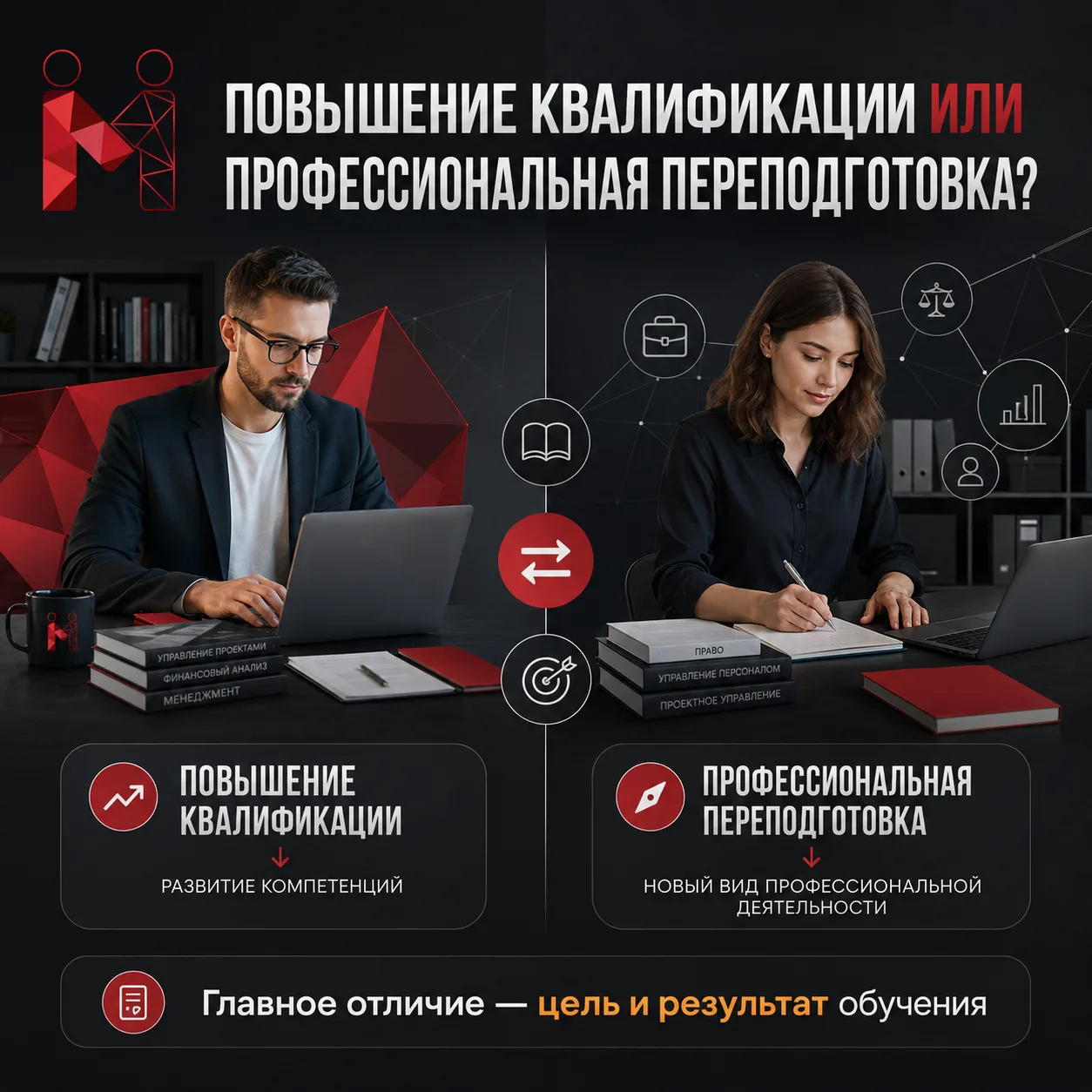 Чем отличается программа повышения квалификации от профессиональной переподготовки?