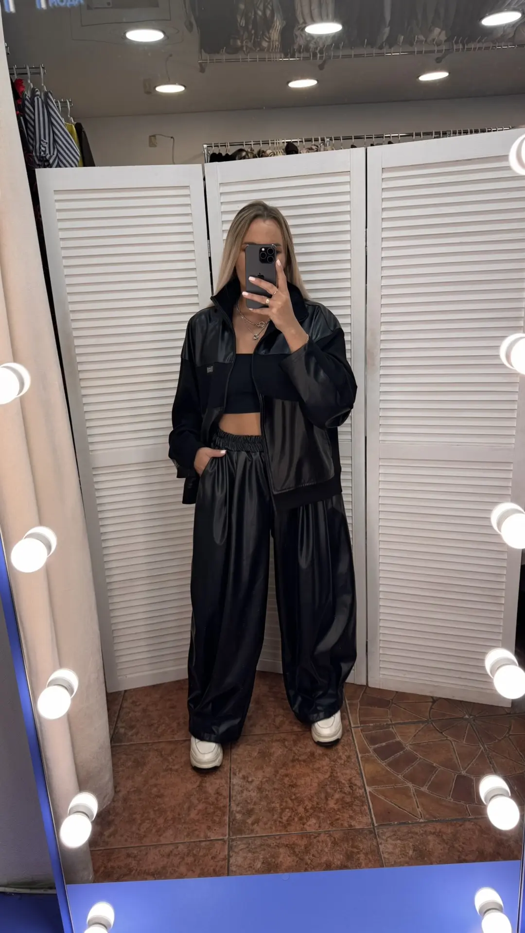 Новинка🖤Костюм комбинированный экокожа/трикотаж