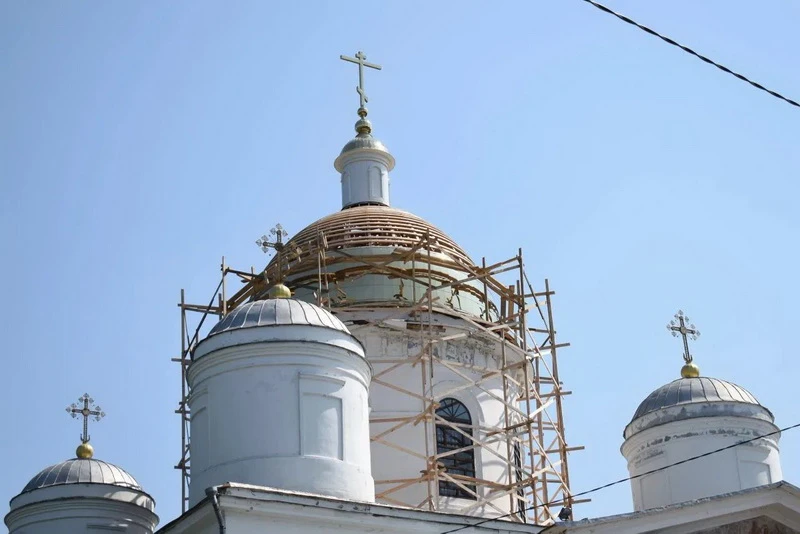 Центральному куполу Троицкого собора в Кинешме возвращают облик XIX века
