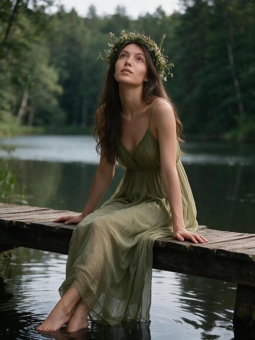 Фото у лесного озера 🌿