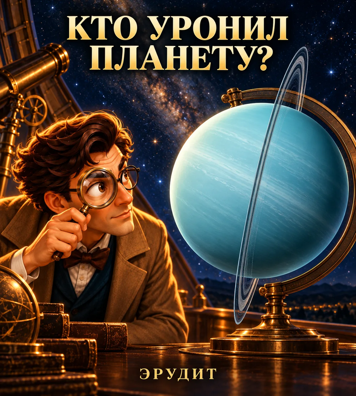 🪐 Уран вращается почти лёжа на боку