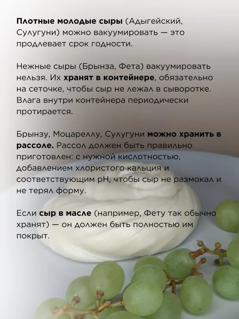 Как правильно хранить молодые сыры, чтобы они не портились   Молодые сыры не живут долго — это их пр
