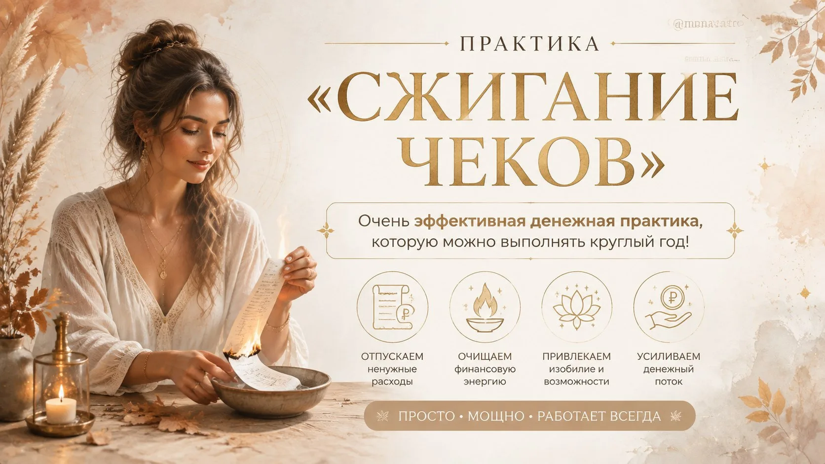 🕯️ПРАКТИКА «СЖИГАНИЕ ЧЕКОВ🕯️