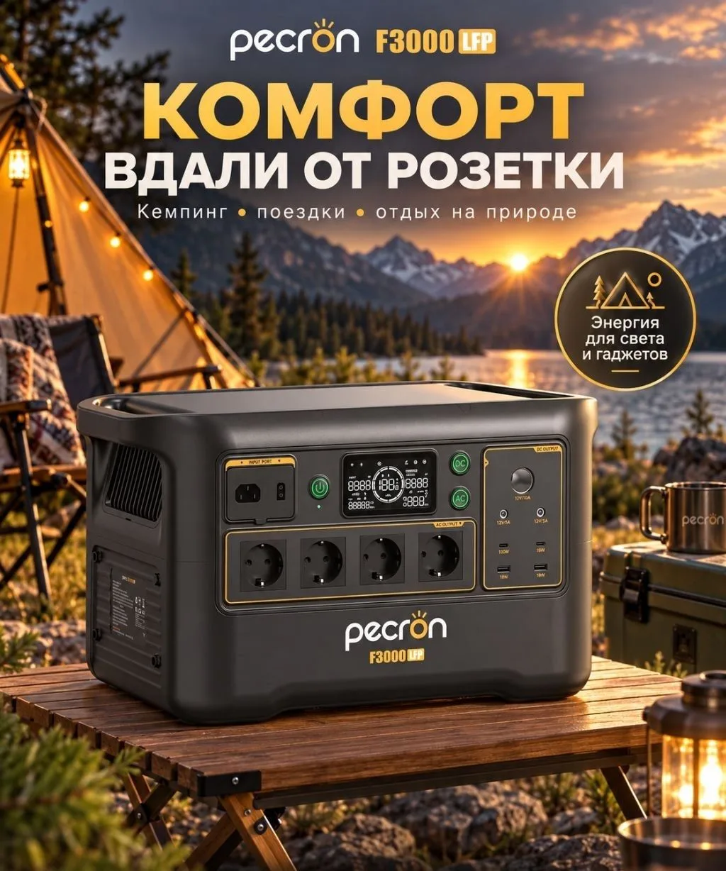 ⚡ PECRON F3000 LFP — 3 кВт·ч энергии там, где нет розетки