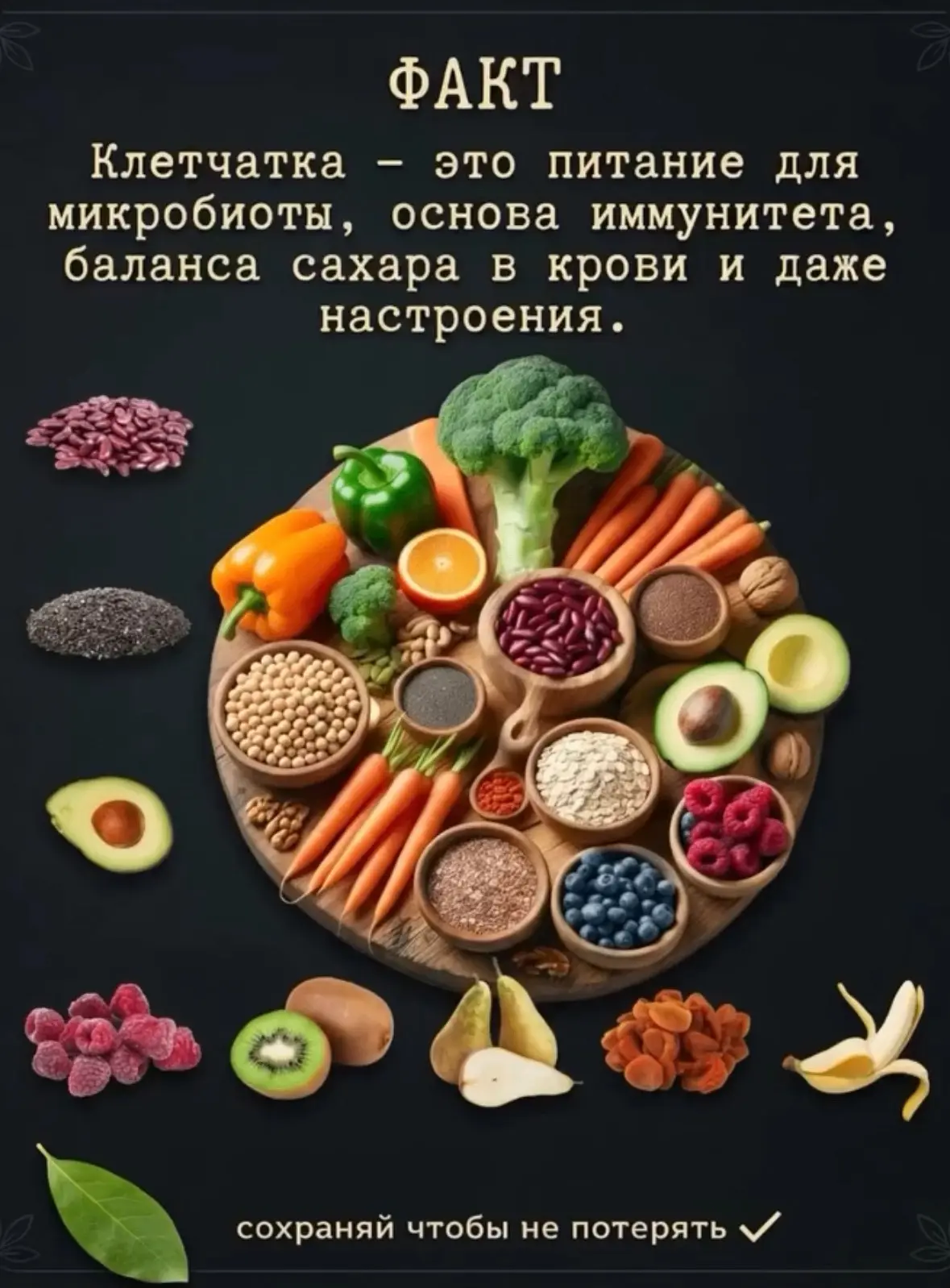 ▎Почему важно употреблять клетчатку?