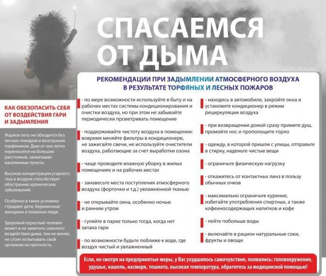 🌫 Дым от пожаров: как защитить себя и близких? Памятка
