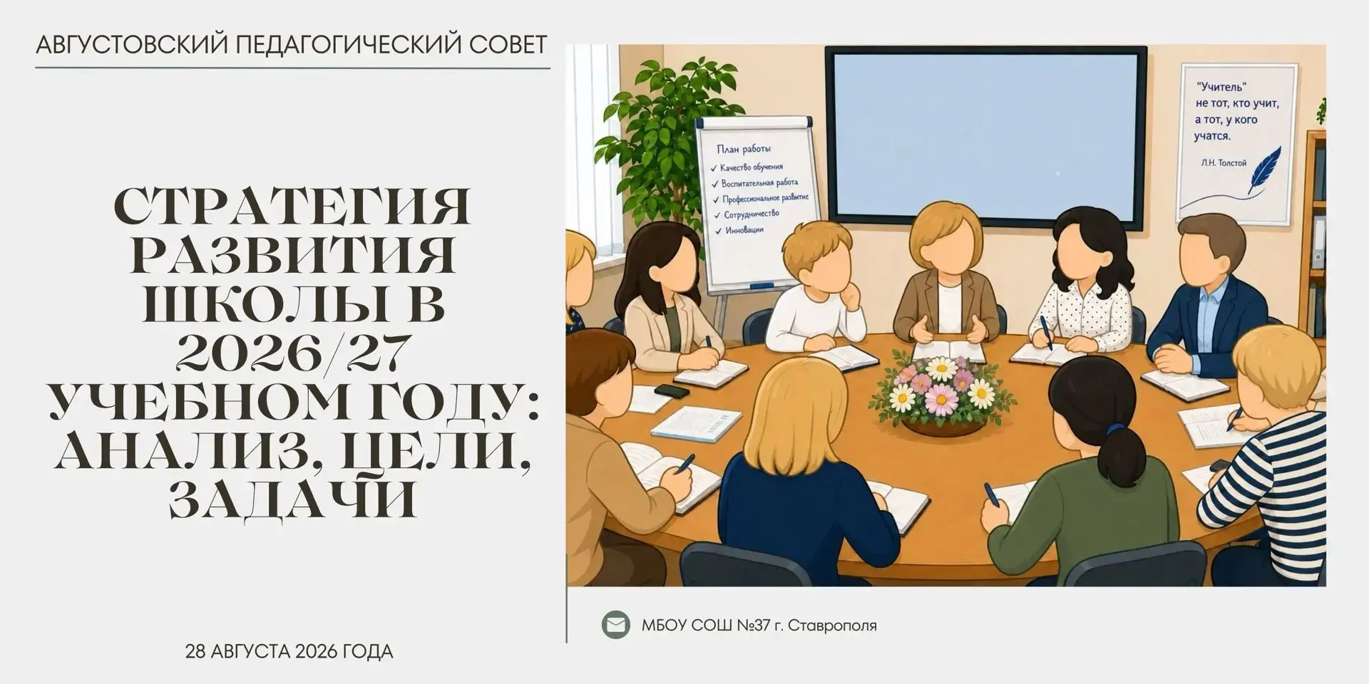 🔔 Старт дан! В нашей школе прошёл Августовский педагогический совет.