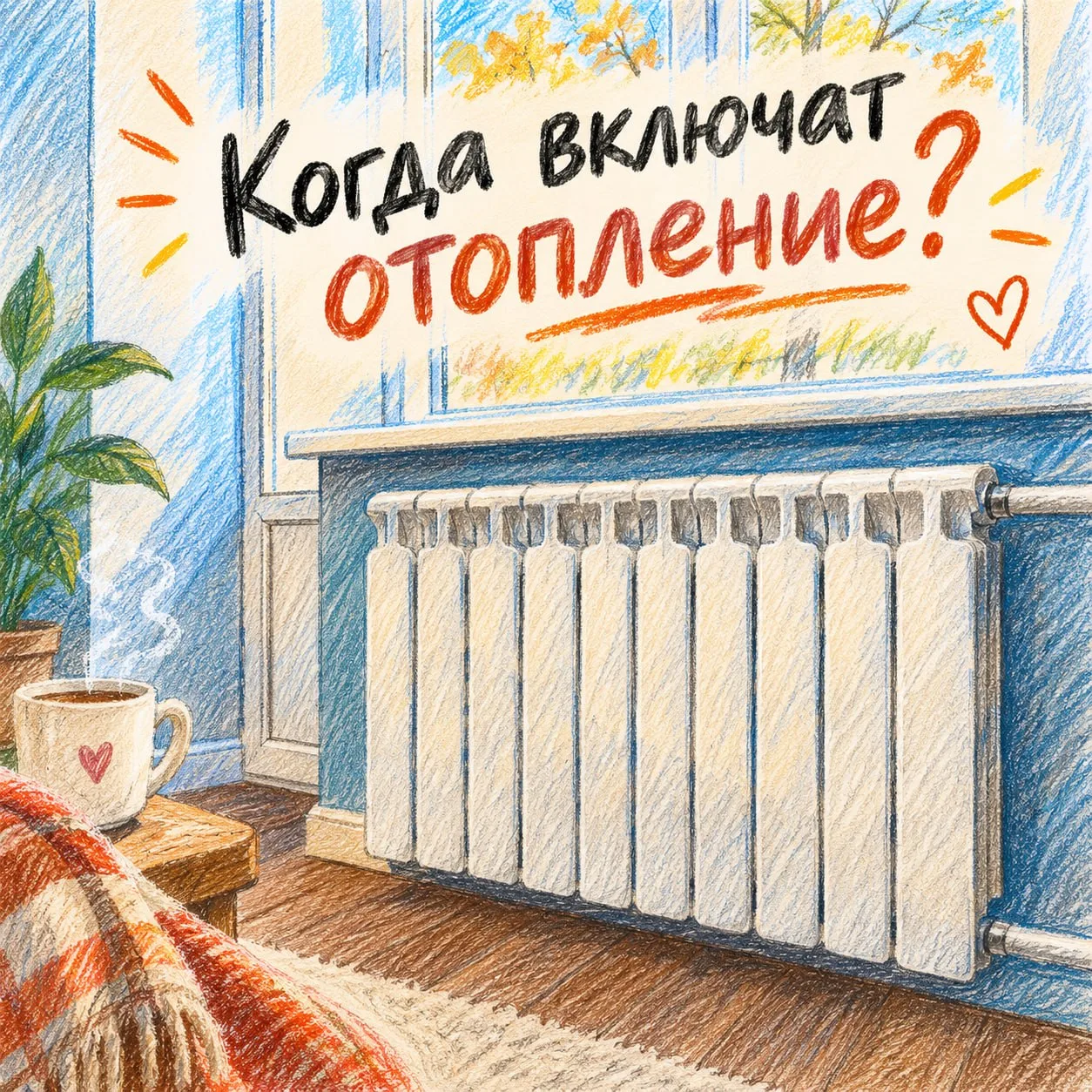 🌡 Отопление в Москве включат только после устойчивого похолодания.