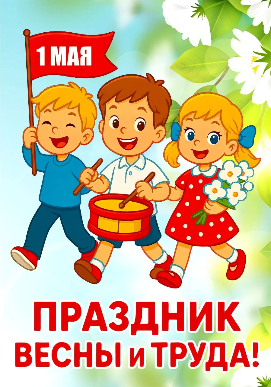С первым мая поздравляем,
С весенним праздником труда,
И крепких рук мы вам желаем
Энергии, добра во