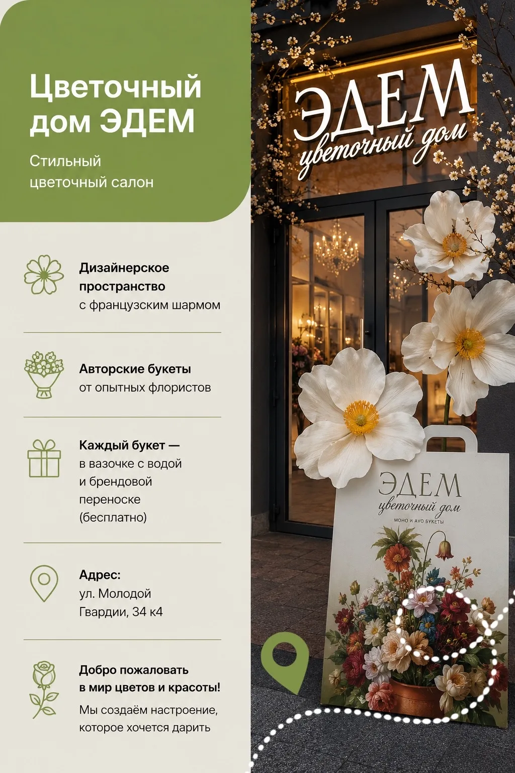 📍 Карта наших мест: Цветочный дом ЭДЕМ