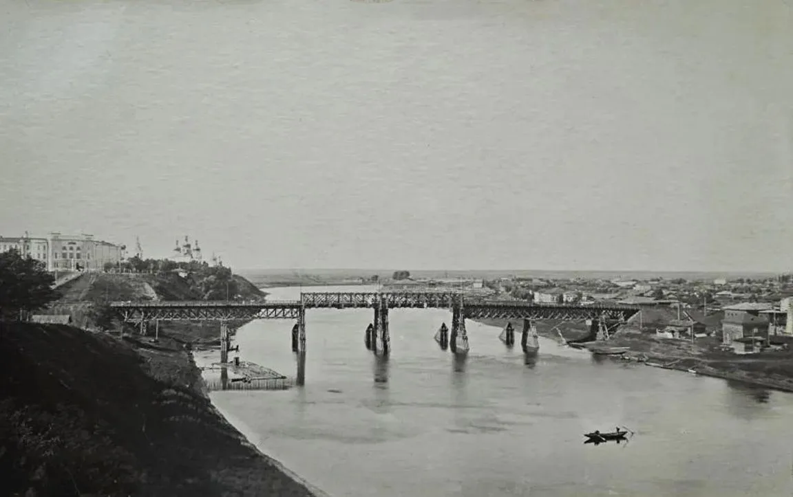 1929 год, деревянный мост