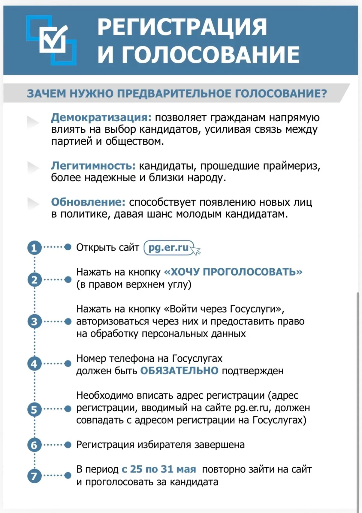 ✔️ Предварительное голосование «Единой России» для выборов в Законодательное собрание Л...