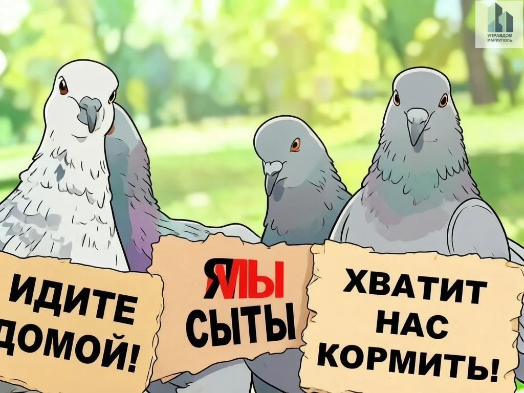 ⛔ Двор — это не ресторан для крылатых гостей!