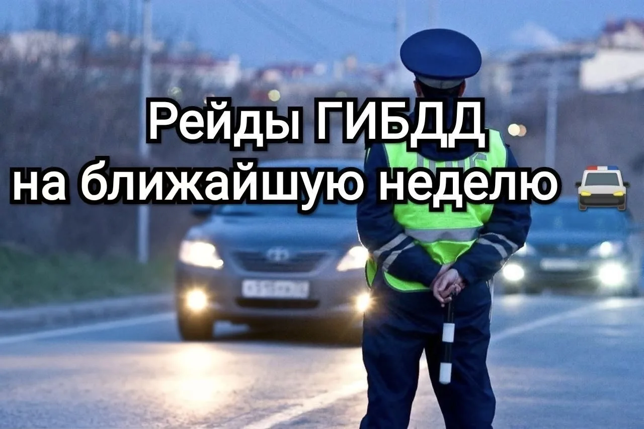 Рейды ГИБДД на ближайшую неделю 🚔