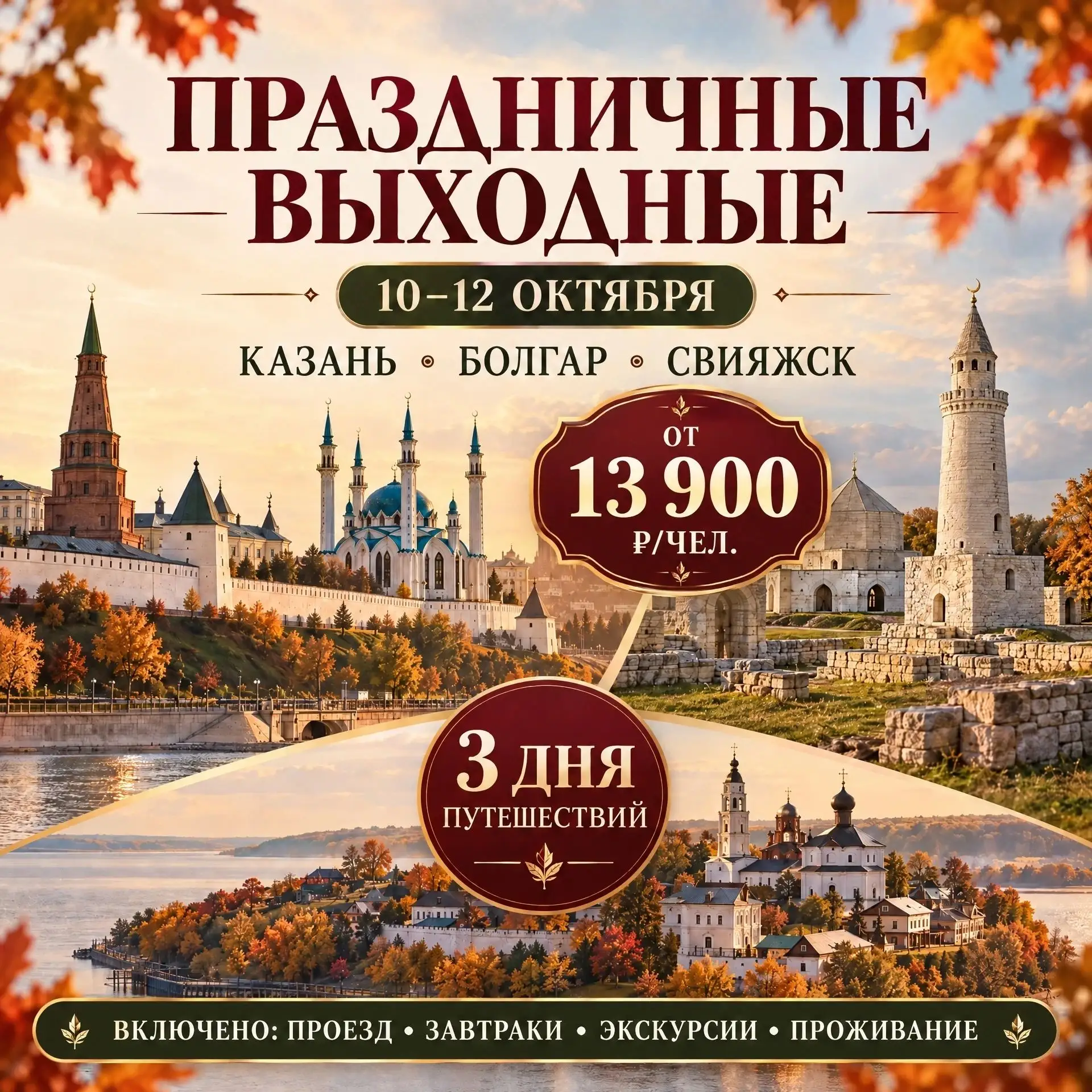 🚐 Куда отправиться в праздничные октябрьские выходные?