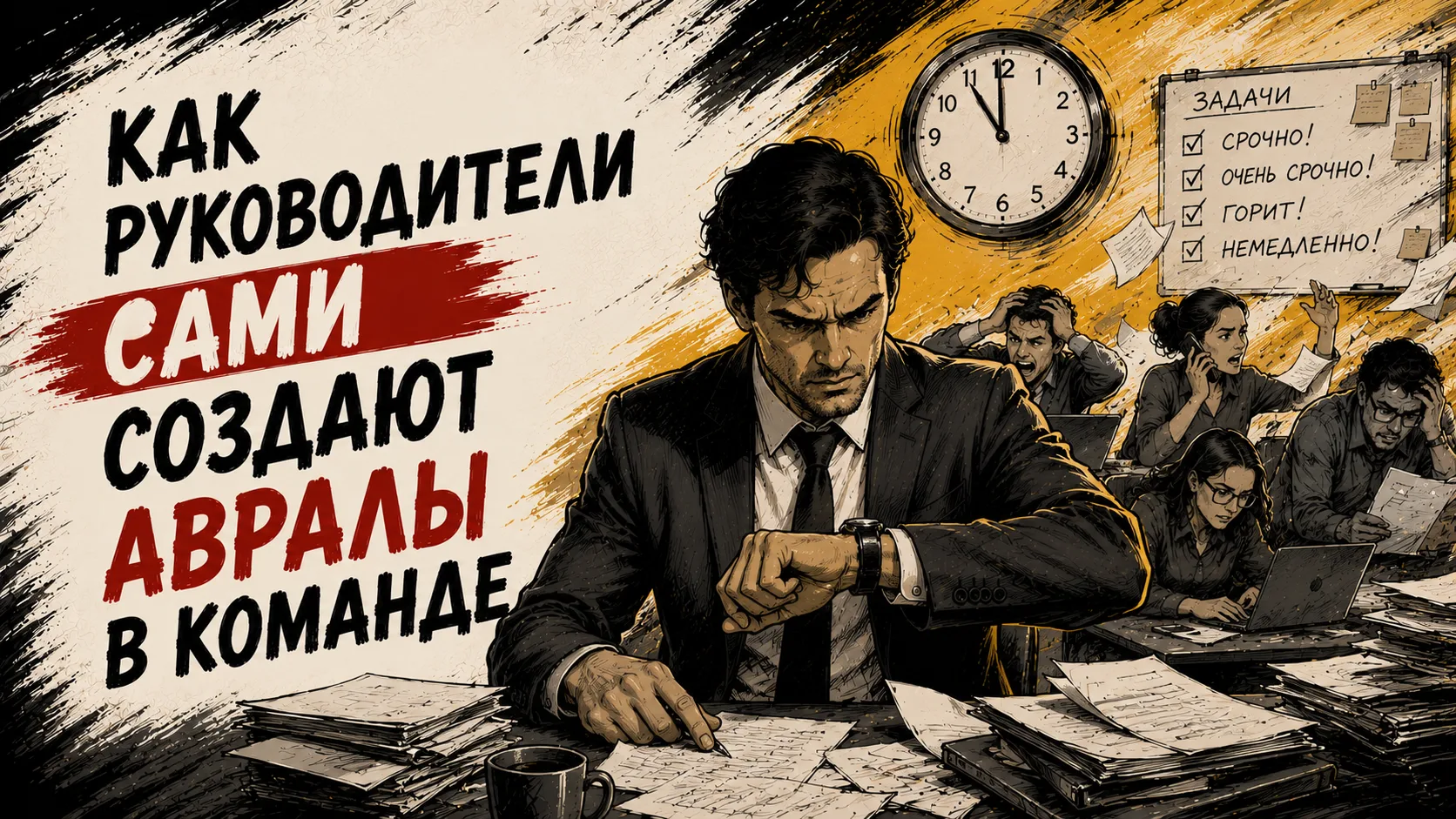 Как руководители сами создают авралы в команде

👔 Кажется, что авралы возникают из-за внешних обсто