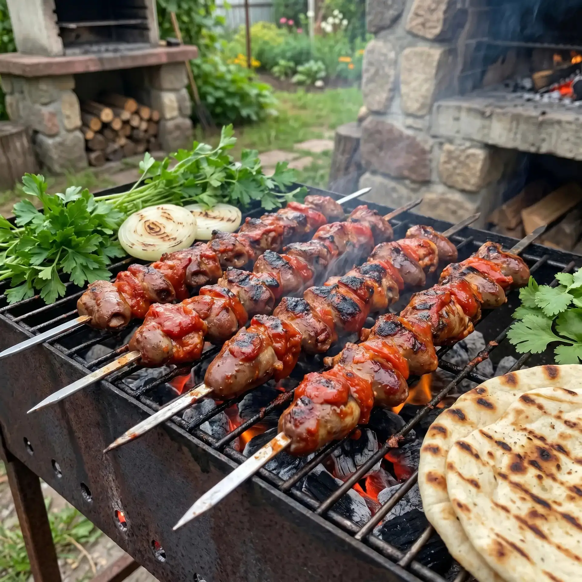 🍗 Шашлык из куриных сердечек в томатном соусе 🍗  

Быстрый и сочный вариант для пикника! 🧀

Вам п