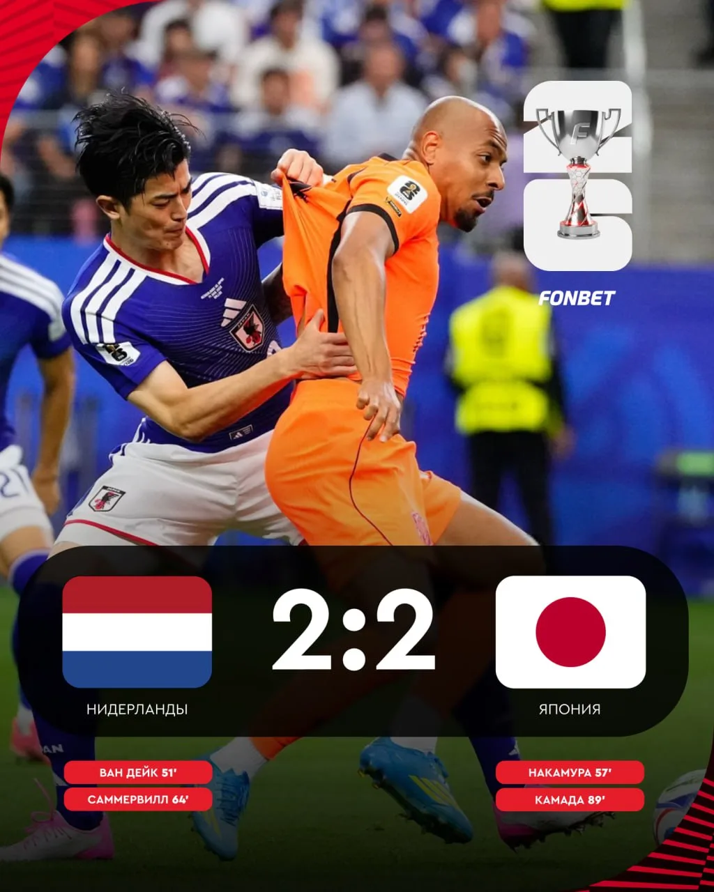 🇳🇱🇯🇵 Нидерланды сыграли вничью со сборной Японии

Команды долго примерялись друг к другу, а пото