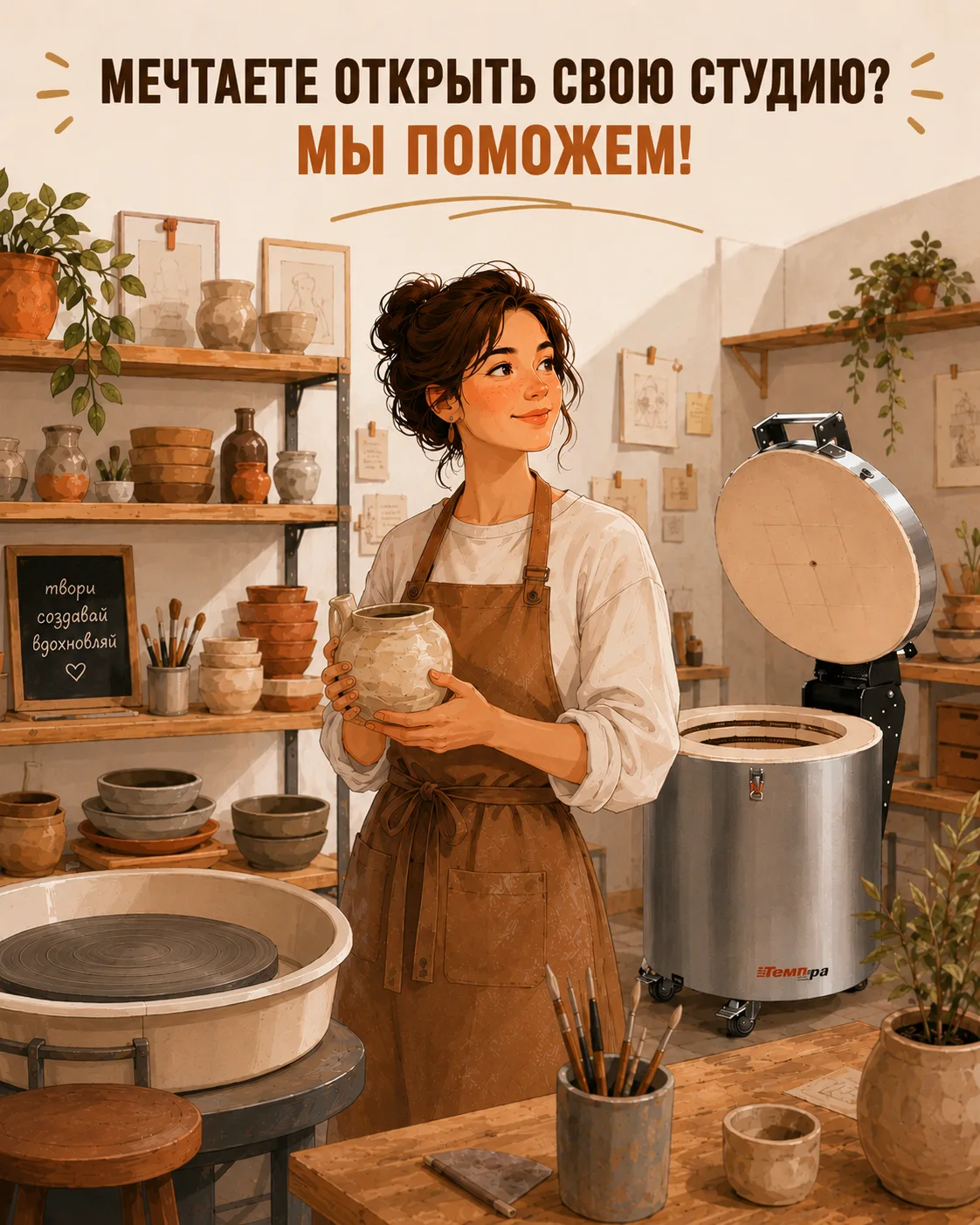 Мечтаете открыть свою керамическую студию или уже делаете первые шаги к этому?✨