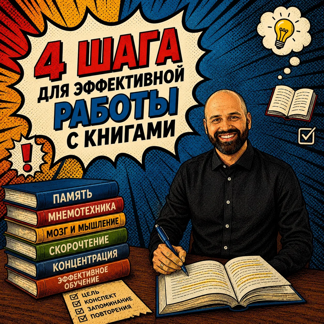 4 шага для эффективной работы с книгами 📚