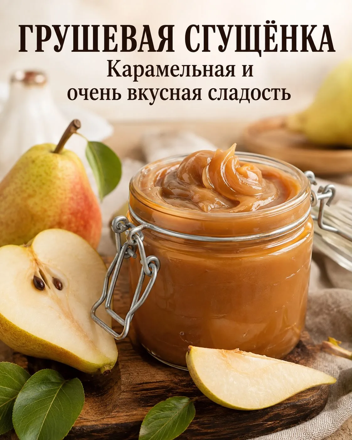 Вы когда-нибудь пробовали сгущёнку… из груш? 🍐
Она получается густой, карамельной, с насыщенным фру