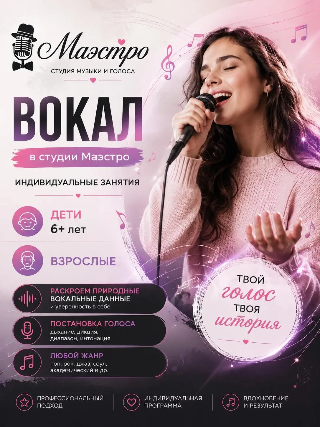 🎤 СТУДИЯ «МАЭСТРО» ОБЪЯВЛЯЕТ НАБОР !