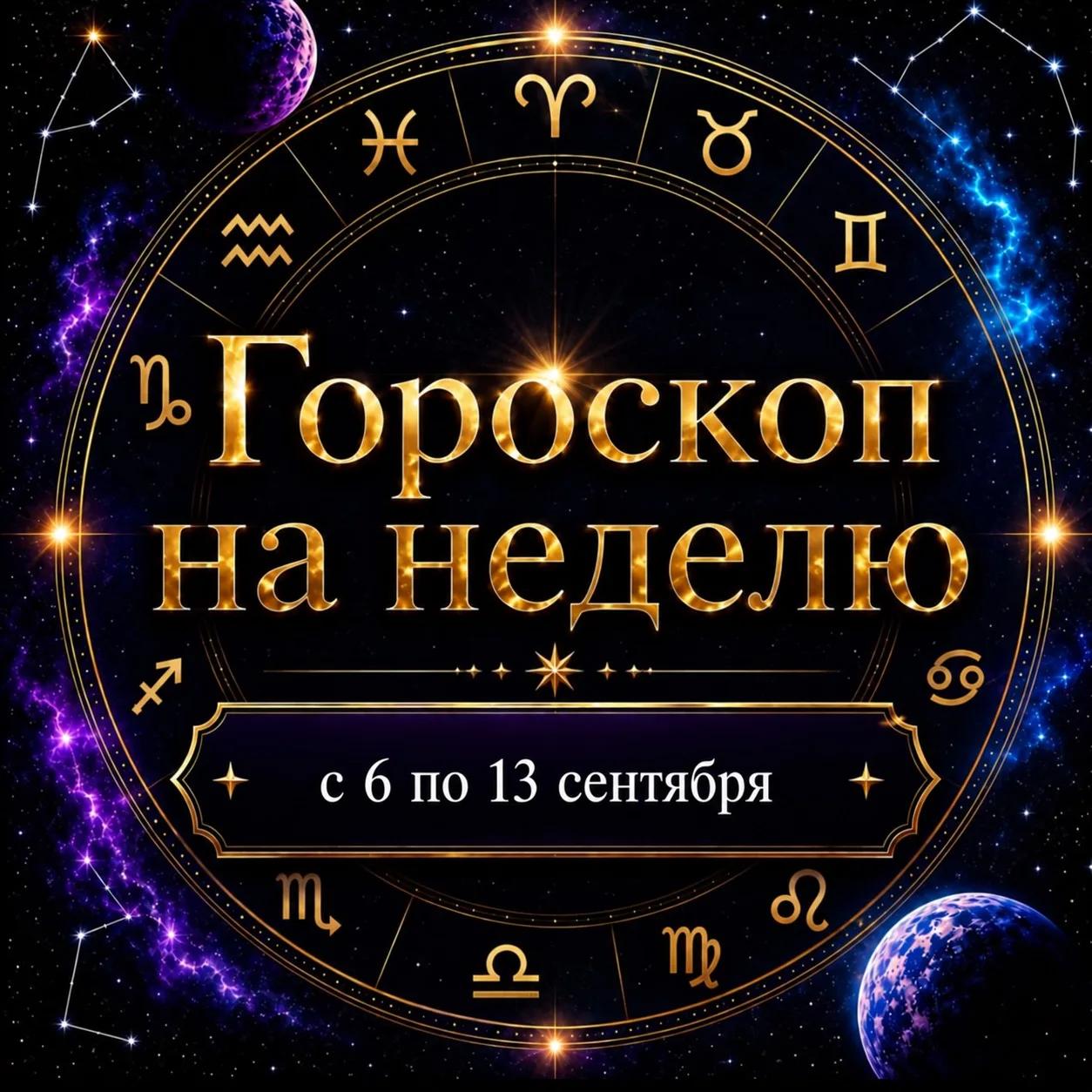 🔮 Гороскоп на неделю с 6 по 13 сентября