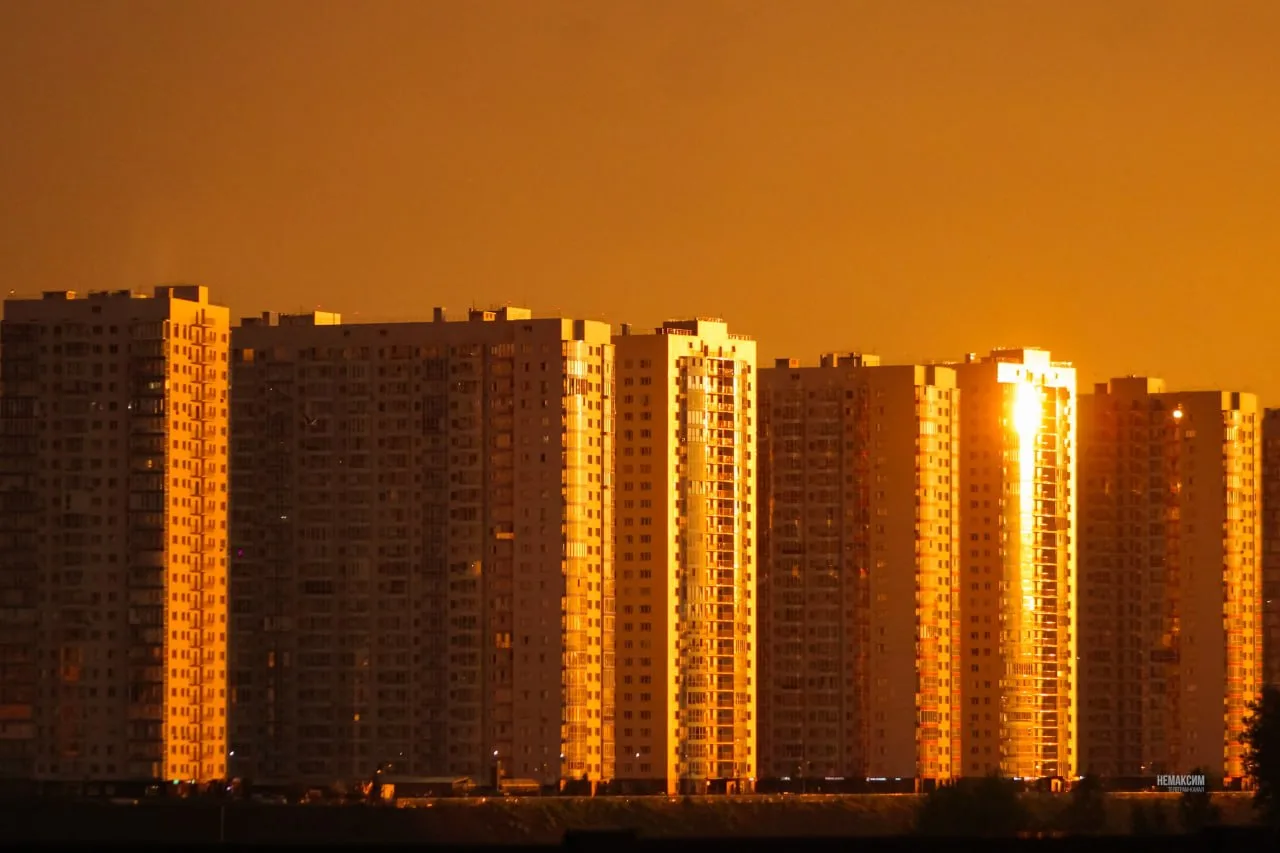 Все оттенки золота после дождя в Красноярске ❤️