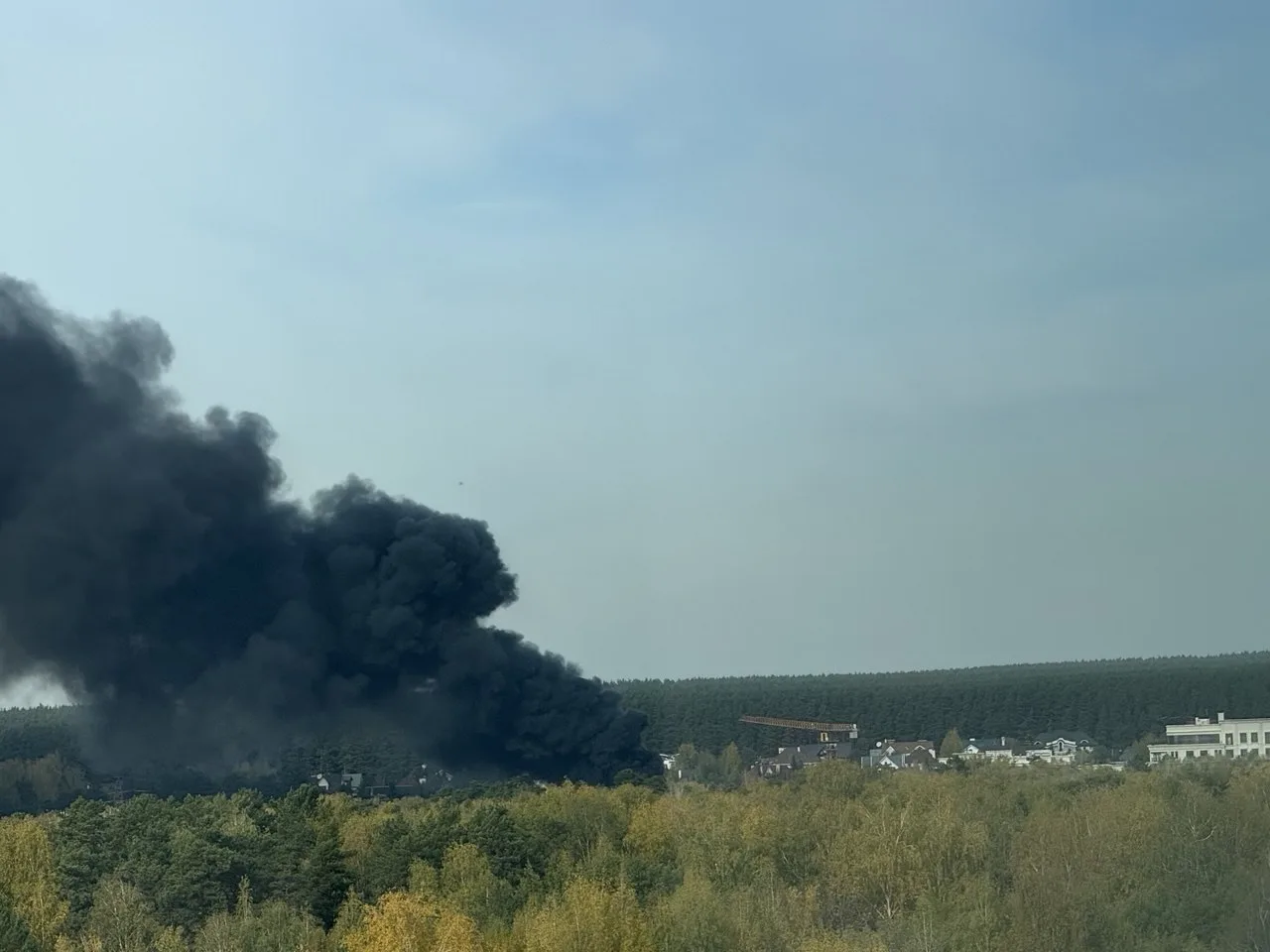 За зоопарком что-то сильно горит