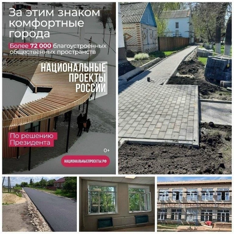 Национальные проекты России. Что стоит за этим знаком? 
За этим знаком: благоустроенные парки, сквер