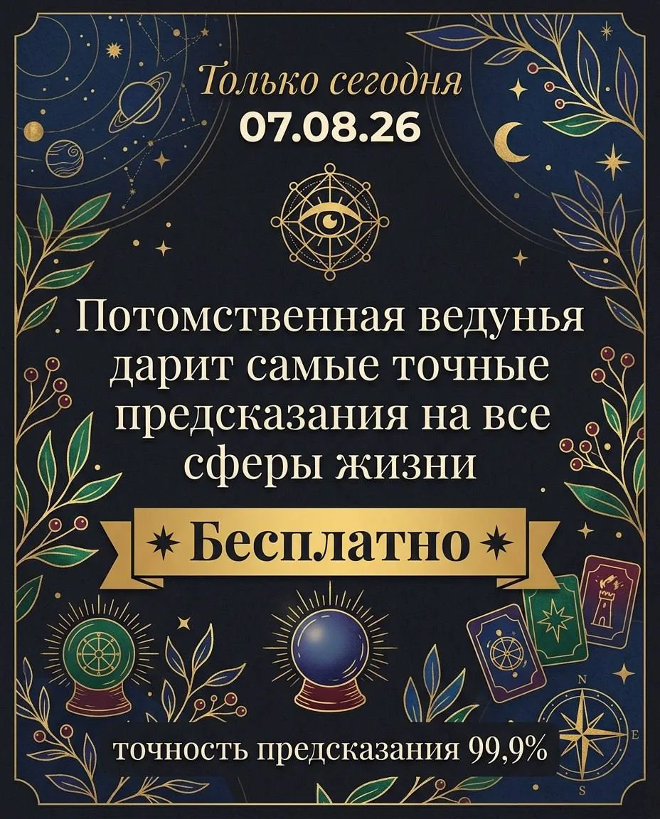 🔮🔮 ПОЛУЧИТЕ БЕСПЛАТНОЕ ПРЕДСКАЗАНИЕ ОТ ПОТОМСТВЕННОЙ ВЕДУНЬИ
