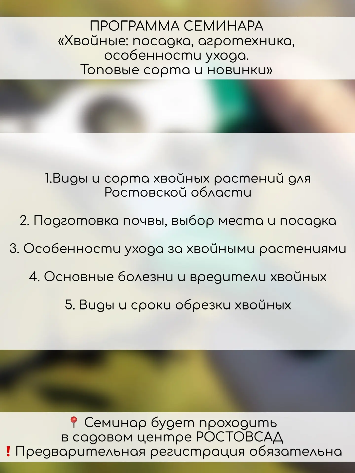 Семинары в садовом центре РОСТОВСАД  Открываем весну полезным семинаром  🌱 ОБРЕЗКА ПЛОДОВЫХ ДЕРЕВЬЕВ