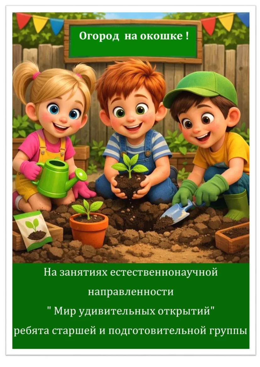 Юные огородники.