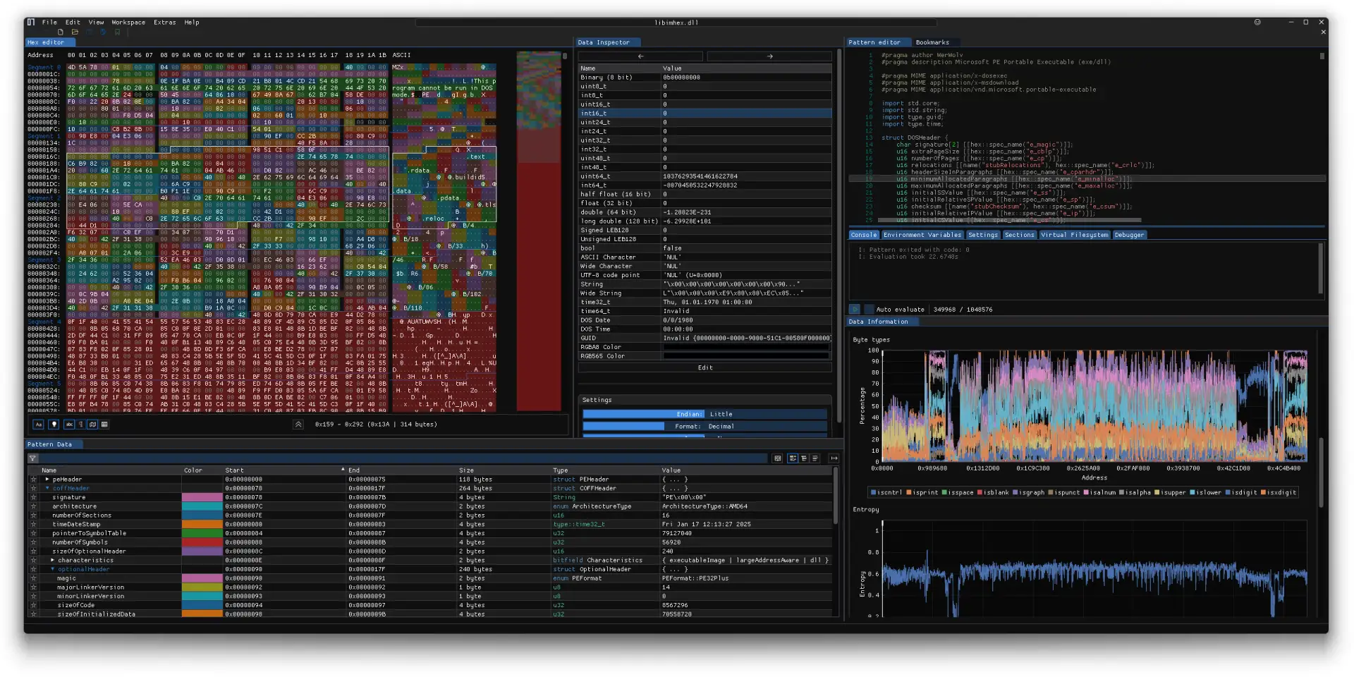 ImHex — hex-редактор, который бережёт глаза при ночном реверсе

ImHex нацелен на реверс-инженеров и 