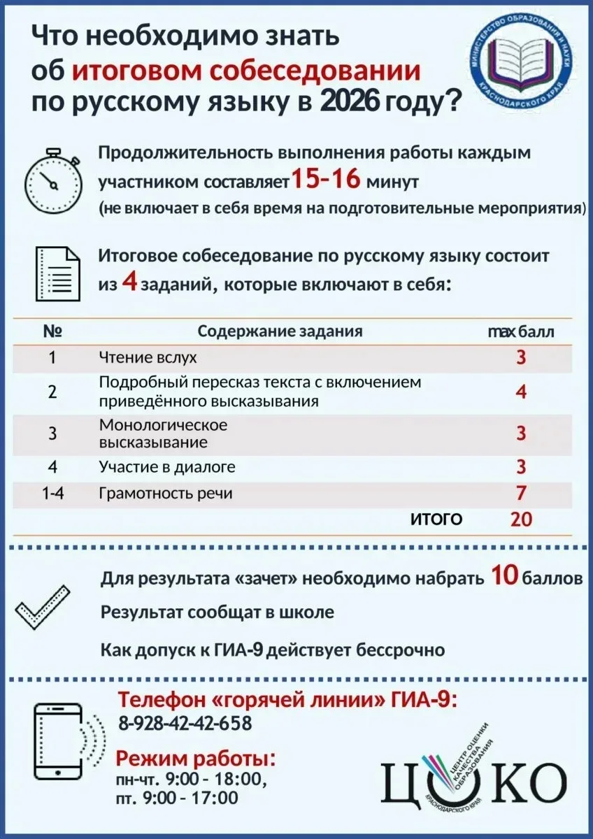 👋11 февраля 2026 года у всех девятиклассников пройдет итоговое собеседование — работа, которая являе