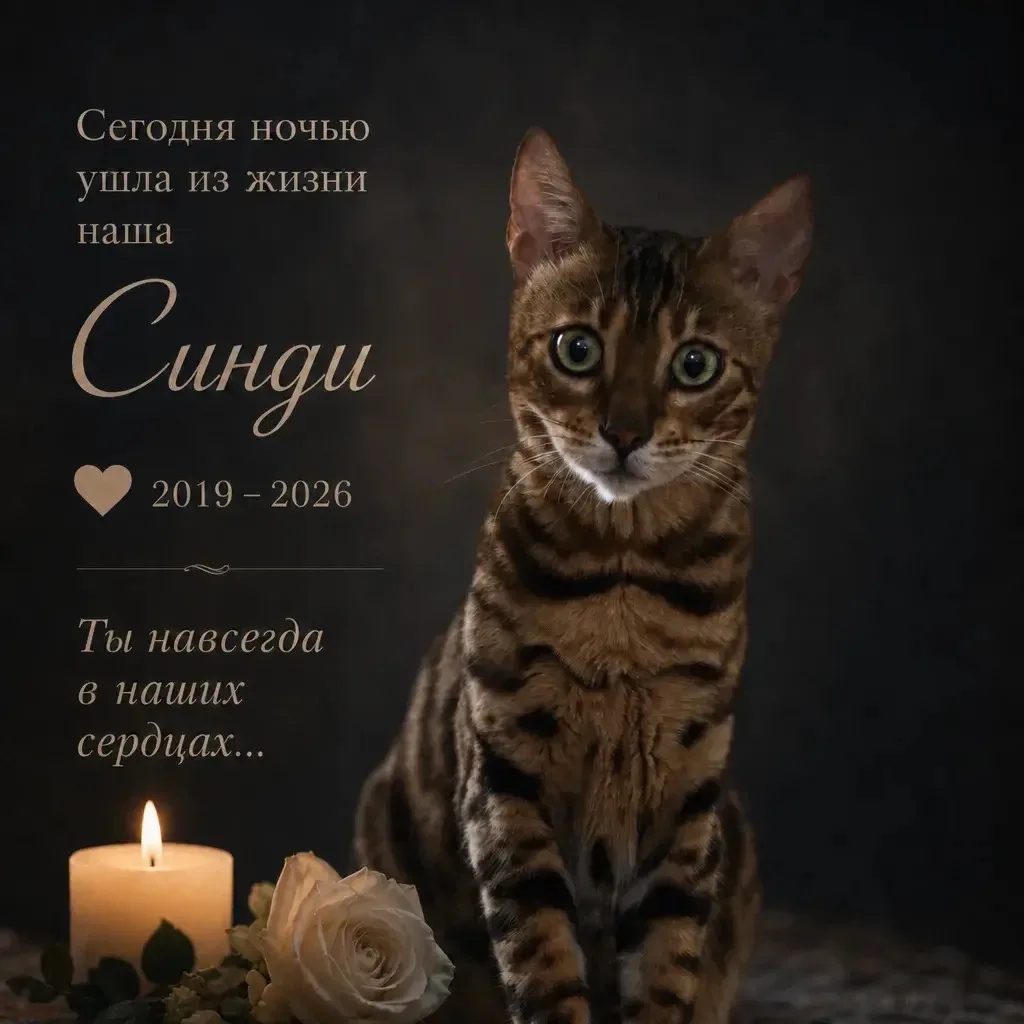 Сегодня ночью Синди умерла… мы только что ее похоронили… очень больно и тяжело сейчас