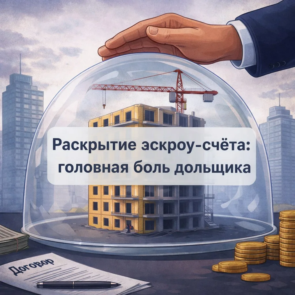 Раскрытие эскроу-счёта до момента передачи квартиры: головная боль дольщика 🤯🏗️