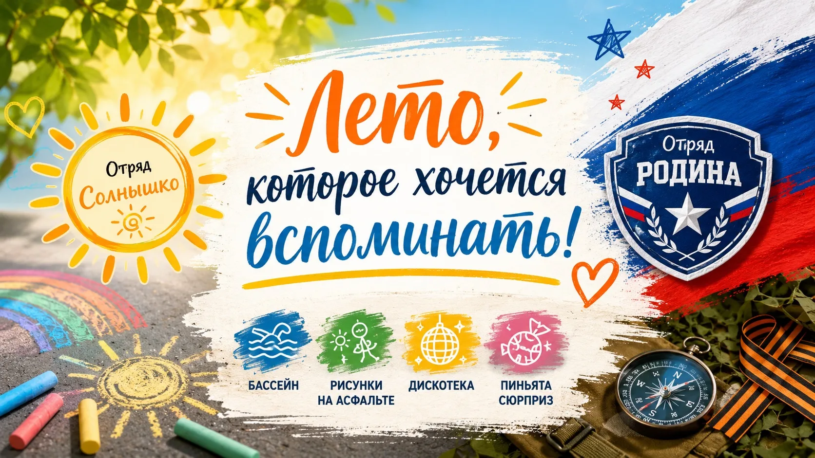 Лето, которое хочется вспоминать! ☀️🇷🇺

Вот и подошла к концу первая летняя смена нашего пришкольн