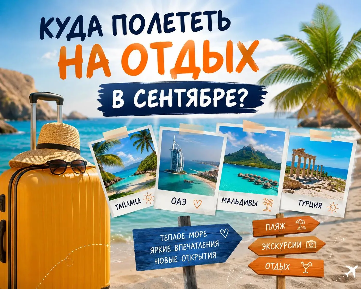Куда улететь на отдых в сентябре? ✈️