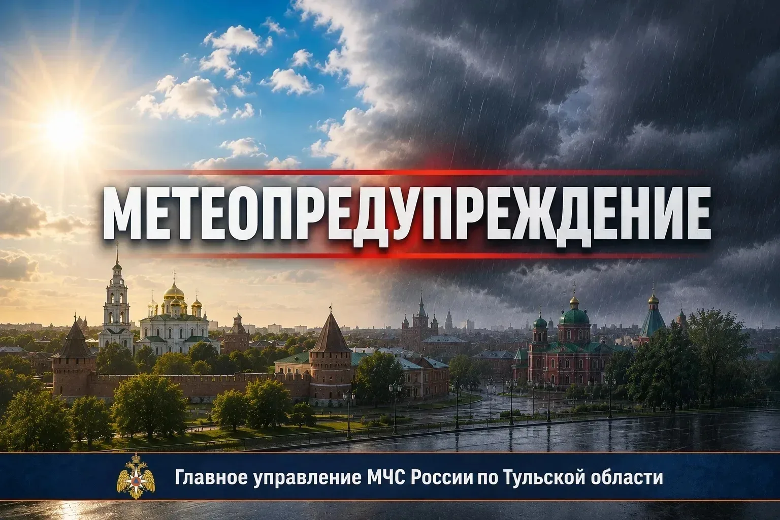 По данным Тульского центра по гидрометеорологии и мониторингу окружающей среды в ближайшие 1-3 часа 