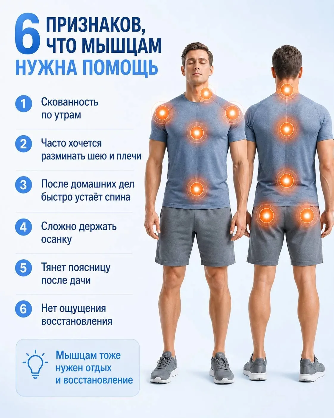 6️⃣ признаков того, что вашим мышцам нужна помощь