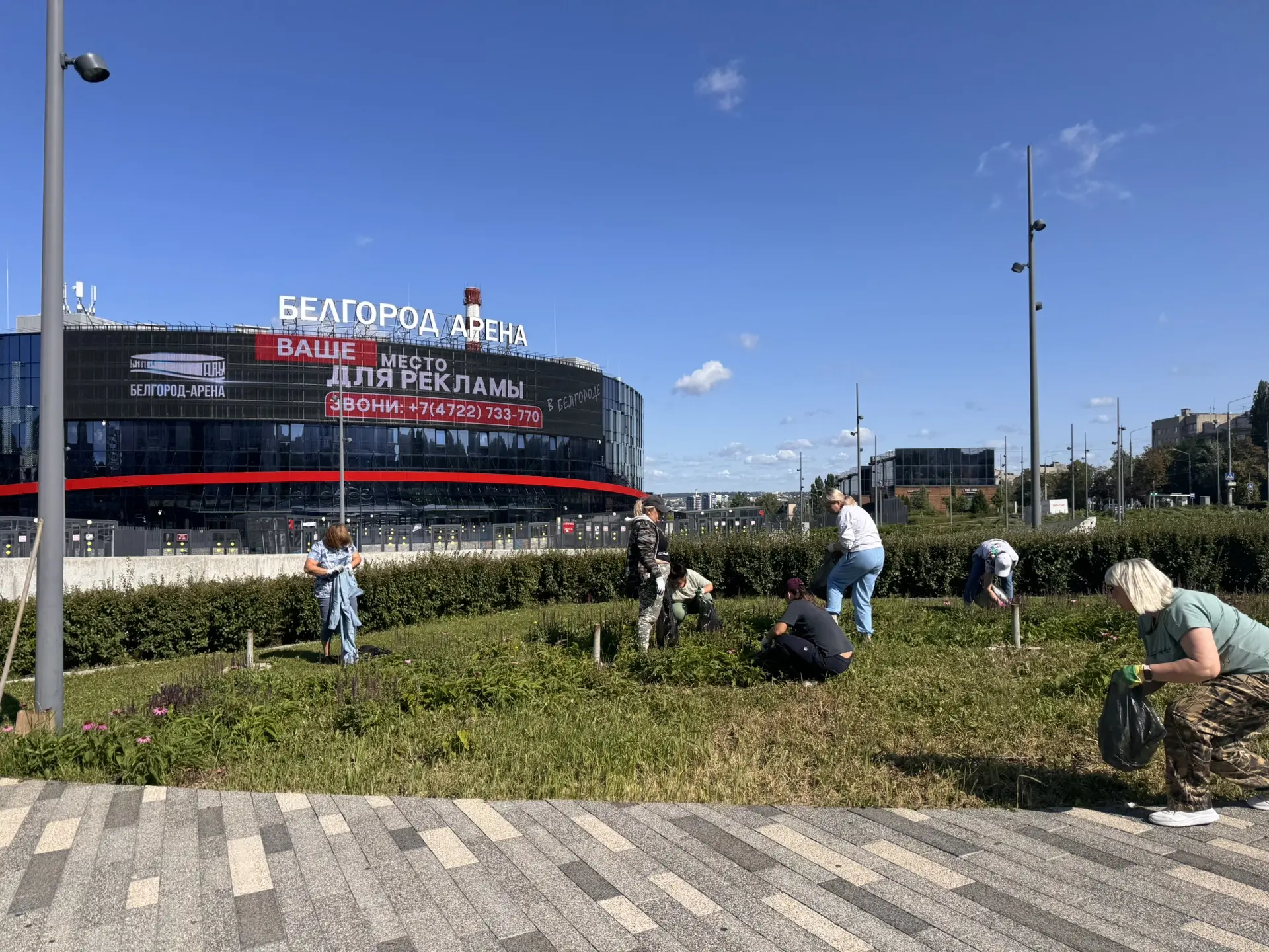 В «Белгород-Арене» прошёл очередной коллективный субботник!