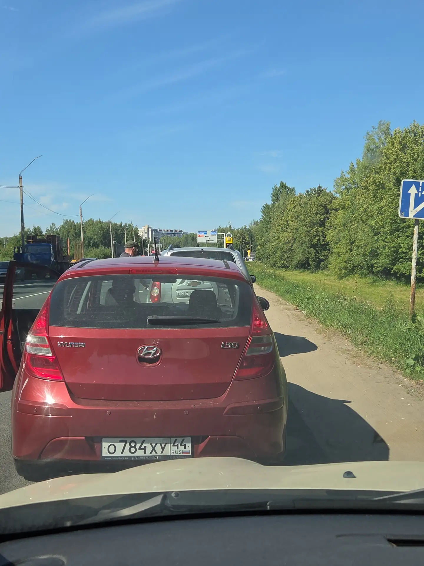 На волгореченской отворотке очередь небольшая