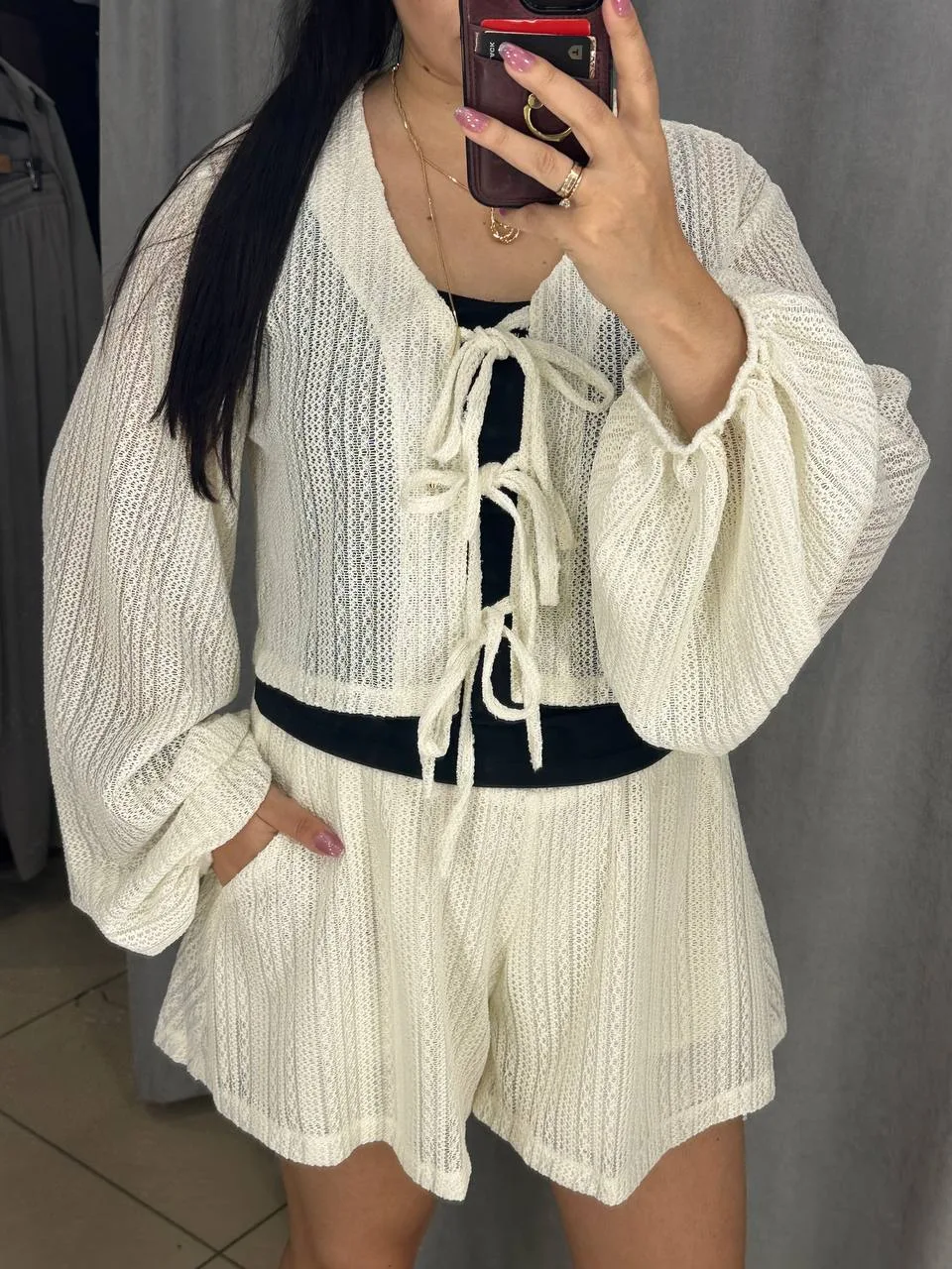 🆕 НЕЖНЫЙ КОМПЛЕКТ ВЯЗАНЫЙ с шортиками 🤍🤍🤍