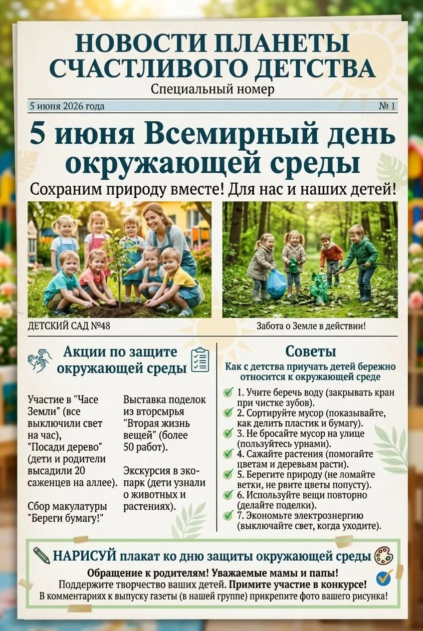 🌿 5 июня — Всемирный день окружающей среды! 🌿